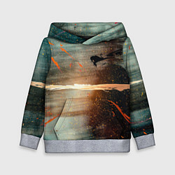 Детская толстовка Светло-синий абстрактный фон и брызки красок