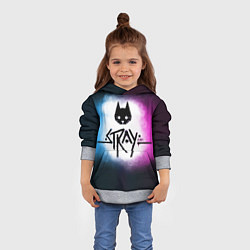 Толстовка-худи детская Stray black, цвет: 3D-меланж — фото 2