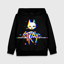 Толстовка-худи детская Stray glitch logo, цвет: 3D-черный