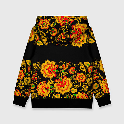 Детская толстовка РОССИЯ роспись хохлома / 3D-Черный – фото 2