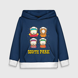 Толстовка-худи детская South park космонавты, цвет: 3D-белый