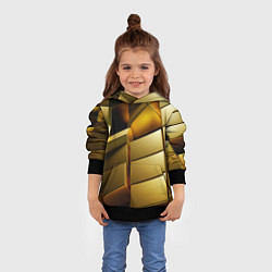 Толстовка-худи детская Золото, цвет: 3D-черный — фото 2