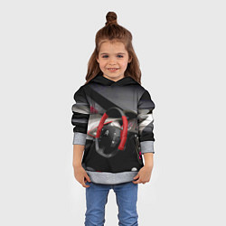 Толстовка-худи детская Ситроен - салон - Steering wheel, цвет: 3D-меланж — фото 2