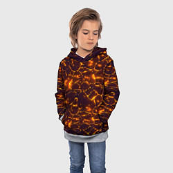 Толстовка-худи детская Раскалённый камуфляж, цвет: 3D-меланж — фото 2