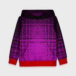 Детская толстовка Абстрактный мозаичный черно - пурпурный узор