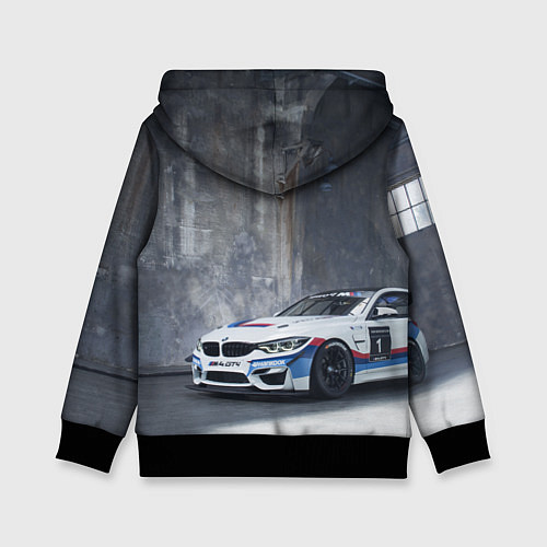 Детская толстовка BMW M4 GT4 - racing team - motorsport / 3D-Черный – фото 2