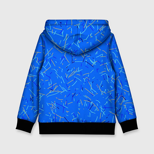 Детская толстовка Особый Сине-голубой абстрактный / 3D-Черный – фото 2