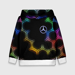 Детская толстовка Mercedes - neon pattern