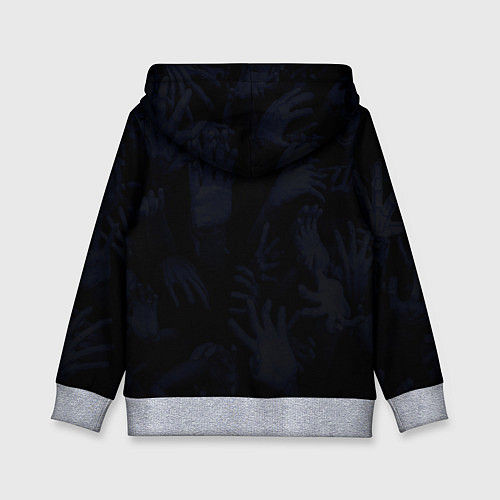 Детская толстовка Hands on skull / 3D-Меланж – фото 2