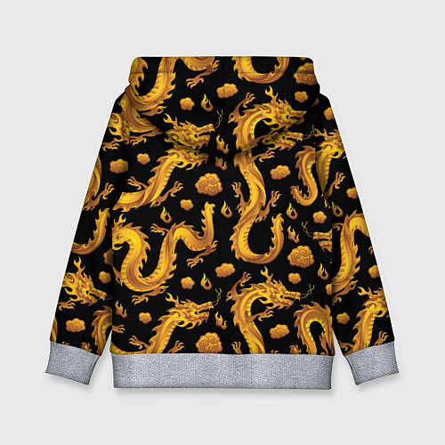 Детская толстовка Golden dragons / 3D-Меланж – фото 2