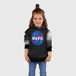 Толстовка-худи детская Марк Наса космос, цвет: 3D-черный — фото 2