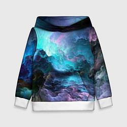 Толстовка-худи детская Спящий космос, цвет: 3D-белый