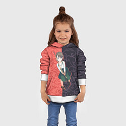 Толстовка-худи детская Мами Оно - Пураоре гордость оранжевых, цвет: 3D-белый — фото 2