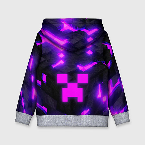 Детская толстовка Майнкрафт розовый / 3D-Меланж – фото 2