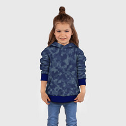 Толстовка-худи детская Сизый камуфляж, цвет: 3D-синий — фото 2