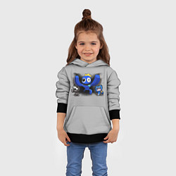 Толстовка-худи детская Синий и Хагги Вагги, цвет: 3D-черный — фото 2