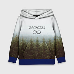 Толстовка-худи детская Бесконечный лес, цвет: 3D-синий