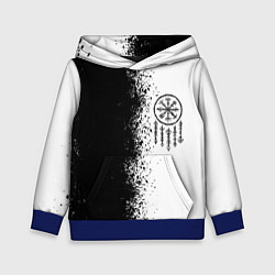 Толстовка-худи детская Северный компас Вегвизир, цвет: 3D-синий