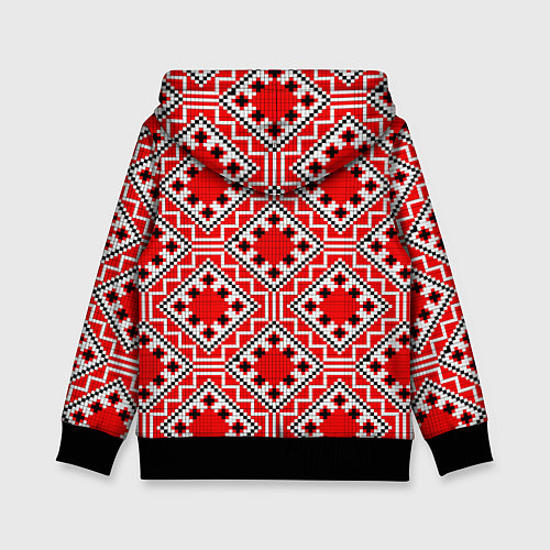Детская толстовка Белорусская вышивка - орнамент / 3D-Черный – фото 2