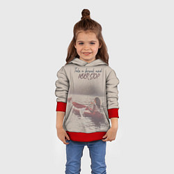 Толстовка-худи детская Never Stop!, цвет: 3D-красный — фото 2