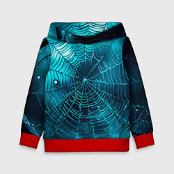 Толстовка-худи детская Halloween паутина, цвет: 3D-красный