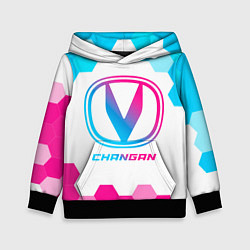 Толстовка-худи детская Changan neon gradient style, цвет: 3D-черный