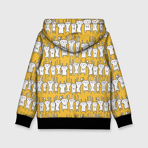 Детская толстовка Милое семейство кроликов / 3D-Черный – фото 2