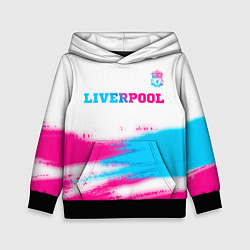 Детская толстовка Liverpool neon gradient style: символ сверху