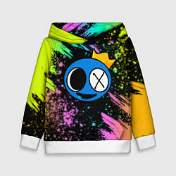 Толстовка-худи детская Rainbow Friends: Blue, цвет: 3D-белый