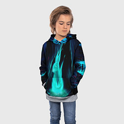 Толстовка-худи детская Водяной Кроль, цвет: 3D-меланж — фото 2