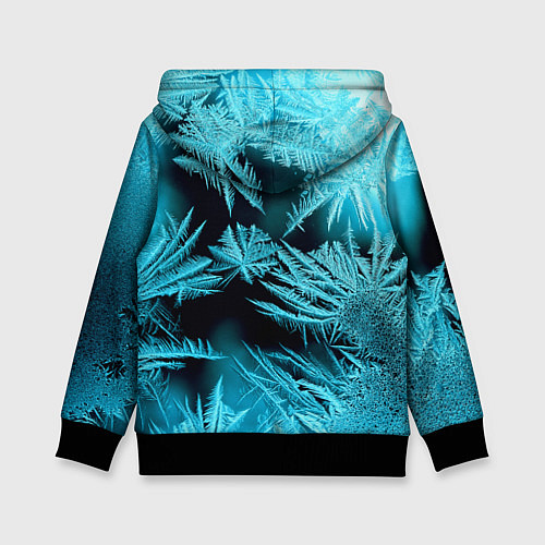 Детская толстовка Голубой лед - иней / 3D-Черный – фото 2