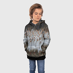 Толстовка-худи детская Стая гусей - Gussi, цвет: 3D-черный — фото 2