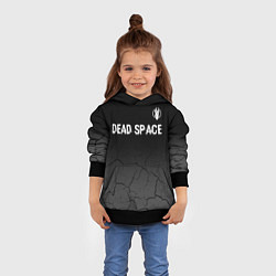 Толстовка-худи детская Dead Space glitch на темном фоне: символ сверху, цвет: 3D-черный — фото 2