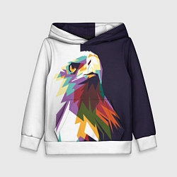 Толстовка-худи детская Орел-птица гордая, цвет: 3D-белый