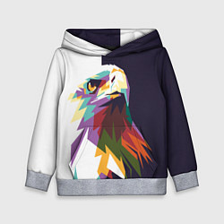 Толстовка-худи детская Орел-птица гордая, цвет: 3D-меланж