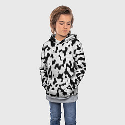 Толстовка-худи детская Далматин - текстура, цвет: 3D-меланж — фото 2