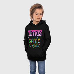 Толстовка-худи детская Tetris - Game Over, цвет: 3D-черный — фото 2