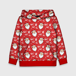 Толстовка-худи детская Дед Мороз - Санта Клаус, цвет: 3D-красный