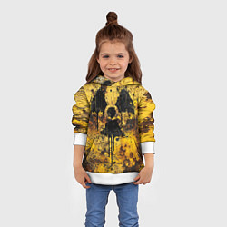 Толстовка-худи детская Rusty radiation, цвет: 3D-белый — фото 2