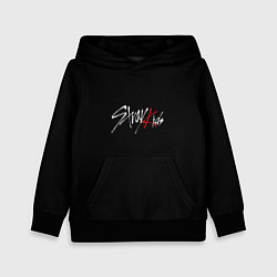 Толстовка-худи детская Stray Kids white logo, цвет: 3D-черный