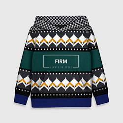 Толстовка-худи детская FIRM ретро свитер, цвет: 3D-синий
