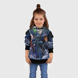 Толстовка-худи детская Кошмар перед Рождеством - санта, цвет: 3D-черный — фото 2