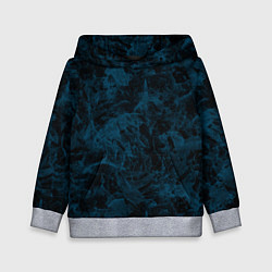 Детская толстовка Синий и черный мраморный узор