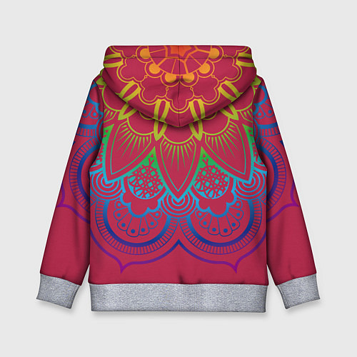 Детская толстовка Viva magenta mandala / 3D-Меланж – фото 2