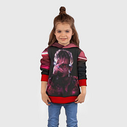 Толстовка-худи детская Кибер Сайонара, цвет: 3D-красный — фото 2