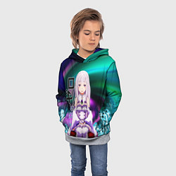 Толстовка-худи детская Re: Zero - Emilia, цвет: 3D-меланж — фото 2