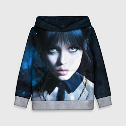 Толстовка-худи детская Уэнсдэй: дочь Аддамсов, цвет: 3D-меланж