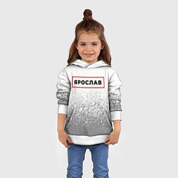 Толстовка-худи детская Ярослав - в красной рамке на светлом, цвет: 3D-белый — фото 2