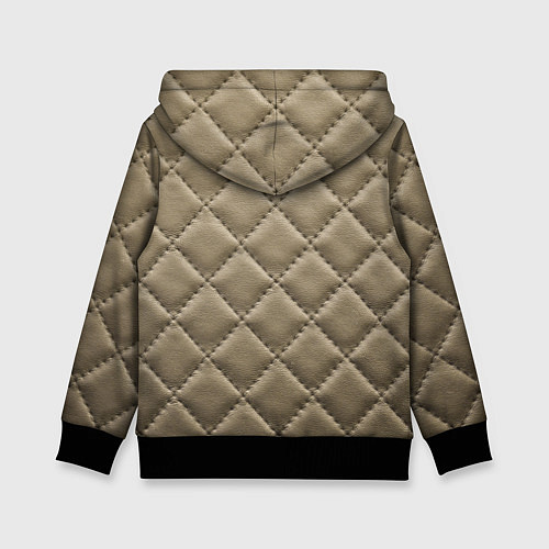 Детская толстовка Стёганая кожа - fashion texture / 3D-Черный – фото 2