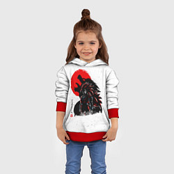 Толстовка-худи детская Dragon Ball красная луна, цвет: 3D-красный — фото 2